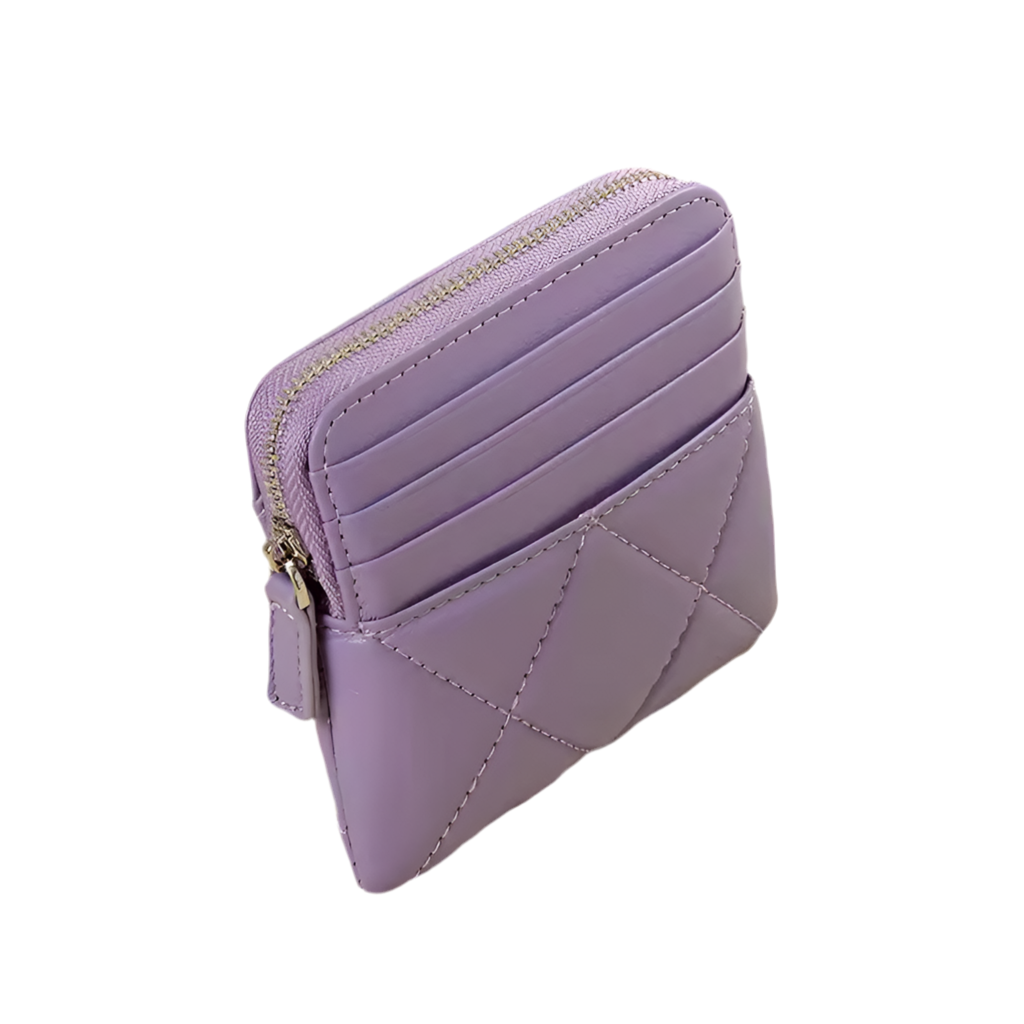 CC Korean Fashion Lambskin Leather Zip Card Wallet