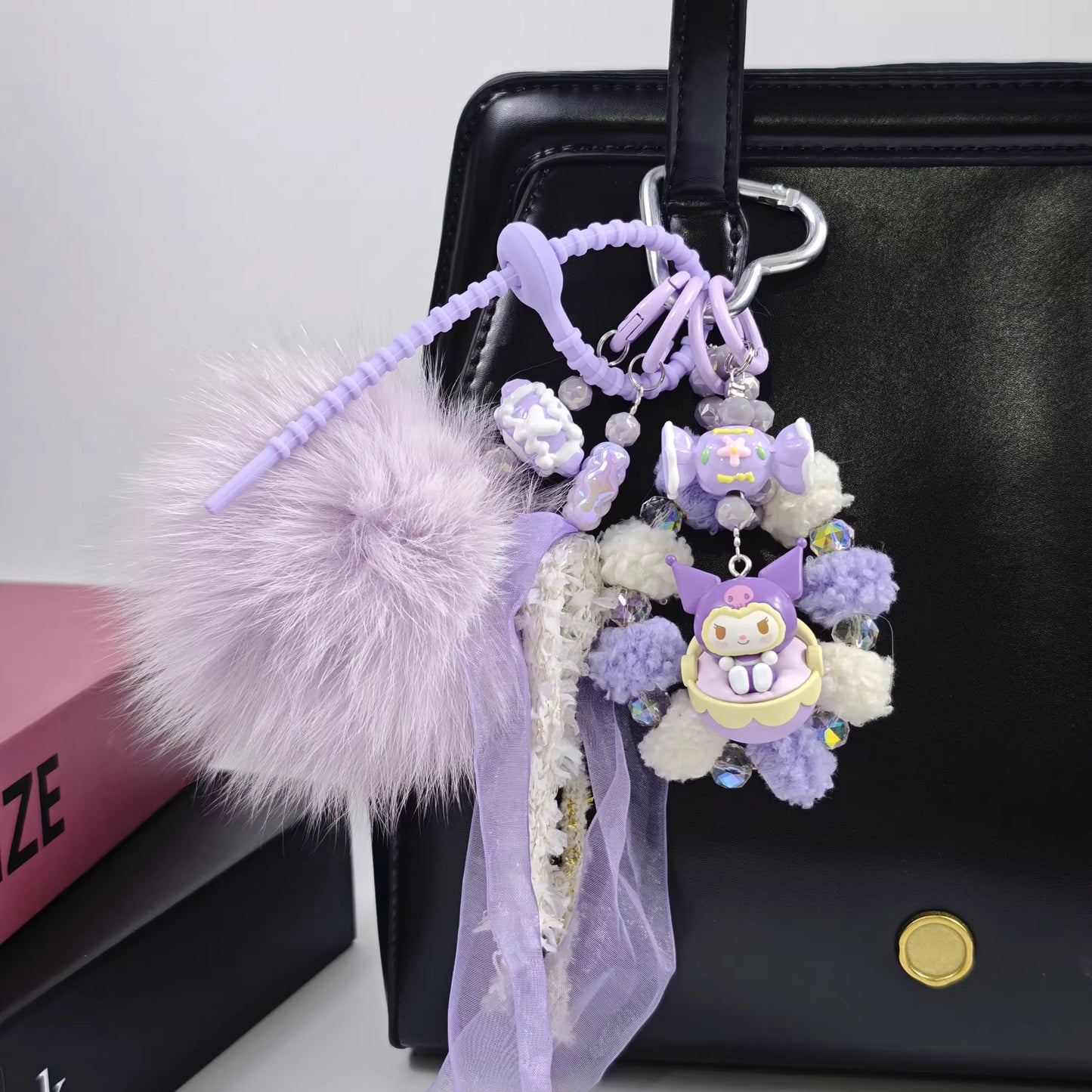 Unique and Stylish Kuromi Charm Miu Style Bag Accessory