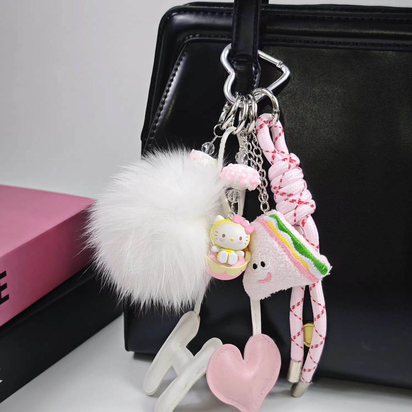 Fashionable Initial H Letter with Heart HK Charm Miu Style Bag Accessory