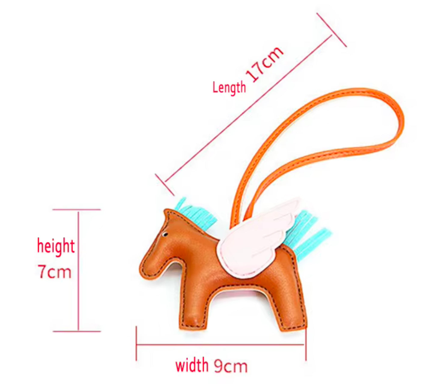 PU leather Horse Designed Charms for Handbags