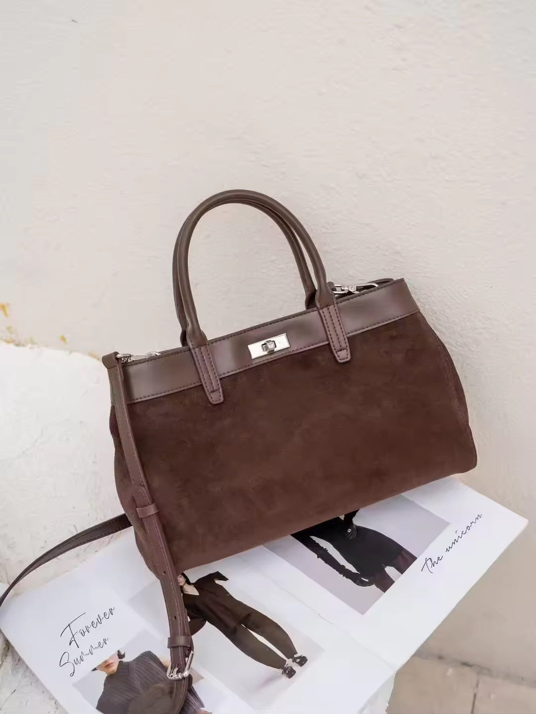 CLARE Suede Carryall Bag