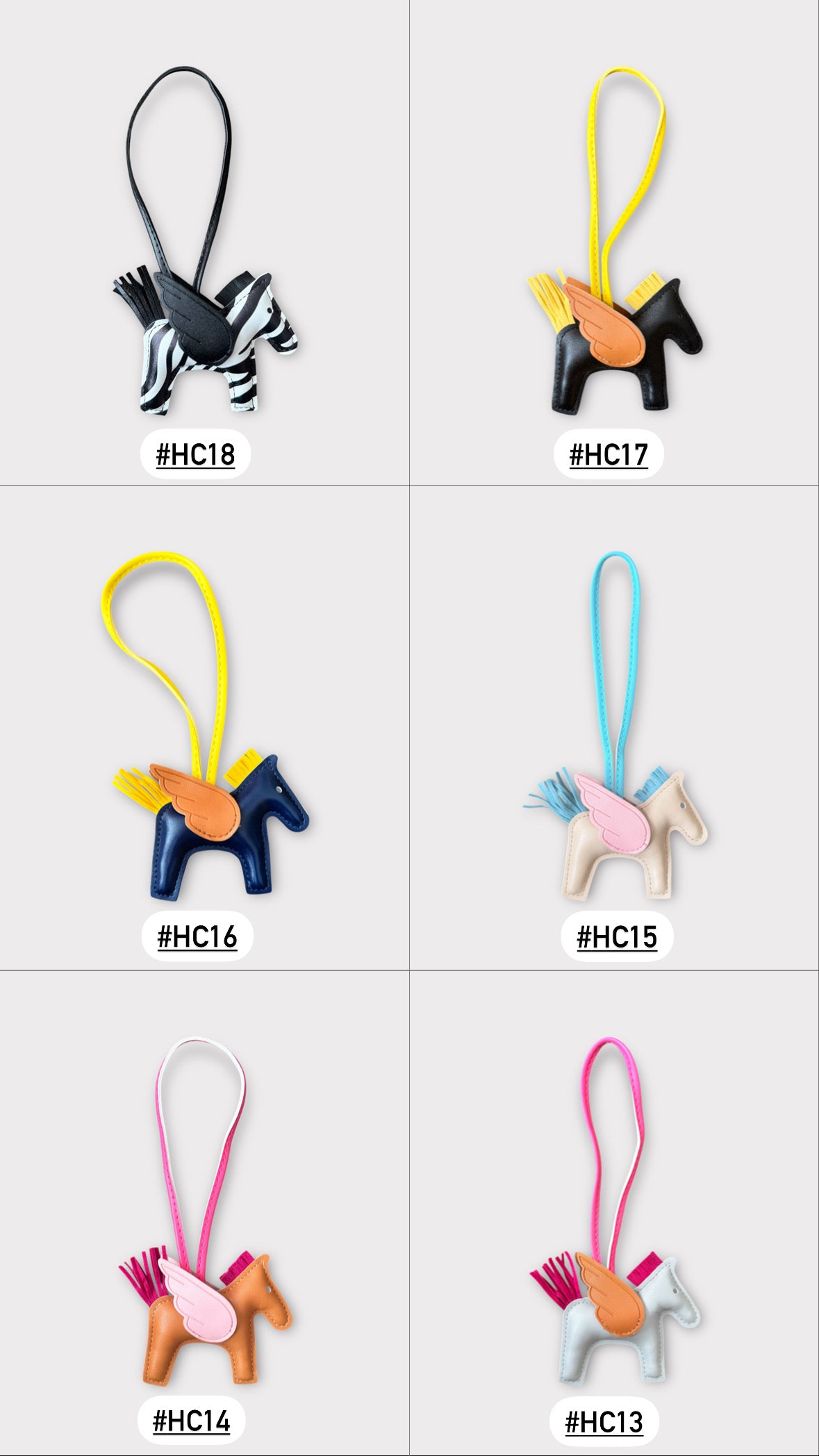 PU leather Horse Designed Charms for Handbags