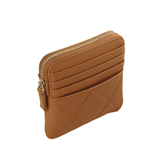 CC Korean Fashion Lambskin Leather Zip Card Wallet