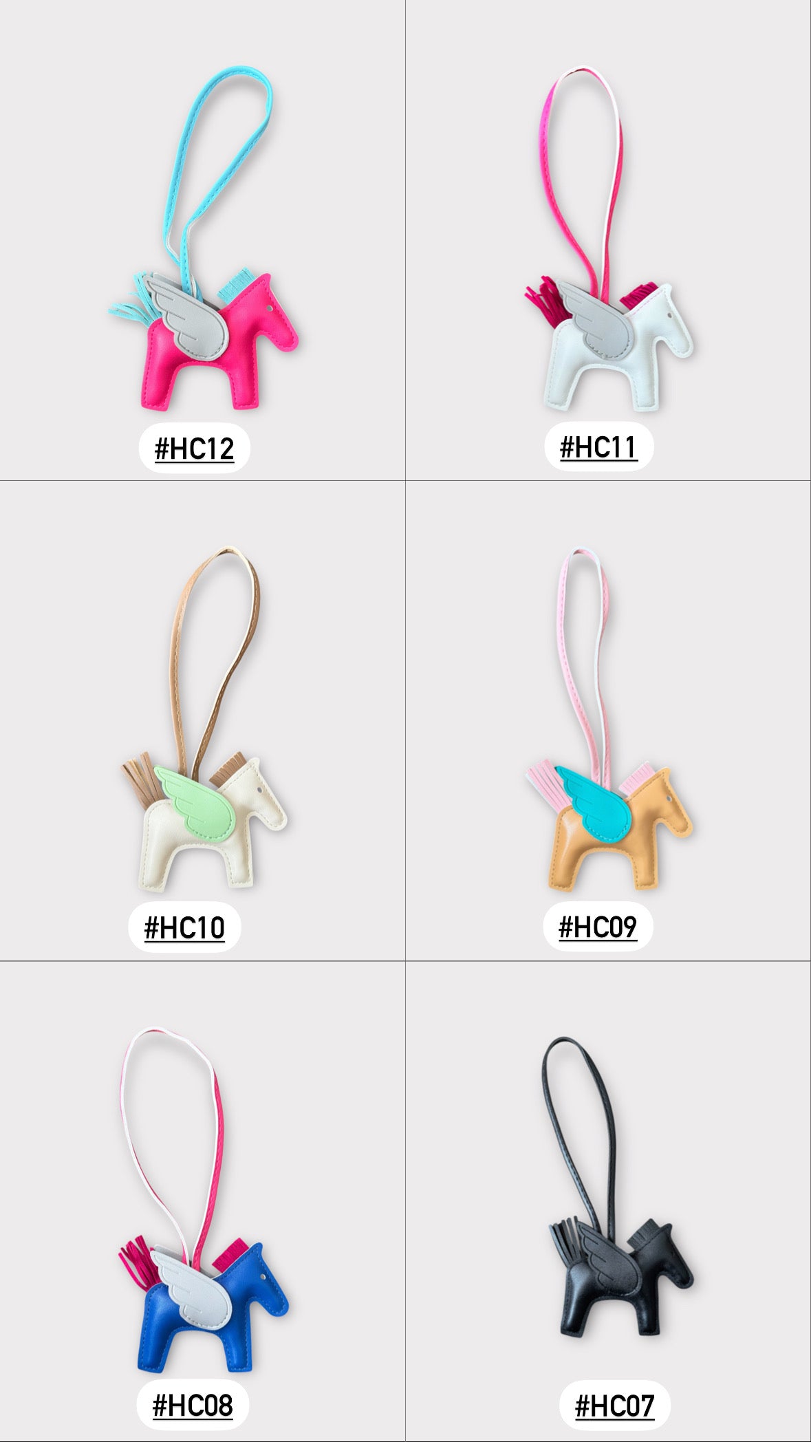 PU leather Horse Designed Charms for Handbags